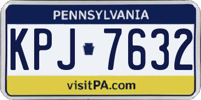 PA license plate KPJ7632
