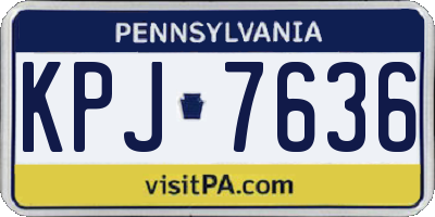 PA license plate KPJ7636