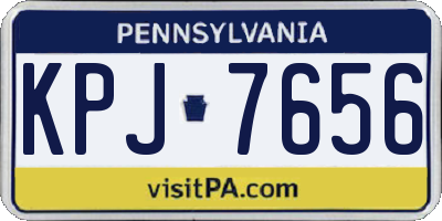 PA license plate KPJ7656
