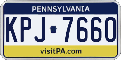 PA license plate KPJ7660