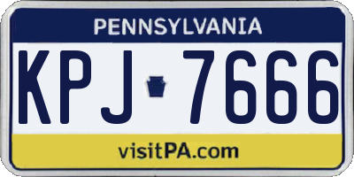 PA license plate KPJ7666