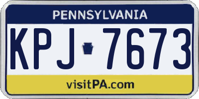 PA license plate KPJ7673
