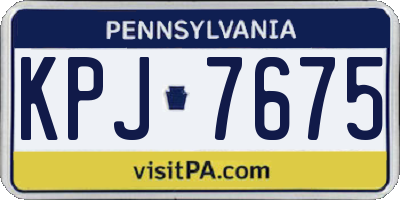 PA license plate KPJ7675