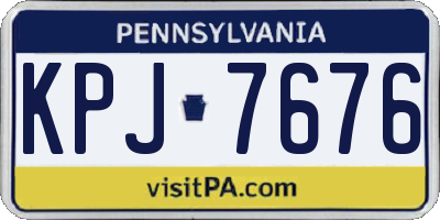 PA license plate KPJ7676