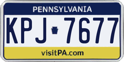 PA license plate KPJ7677