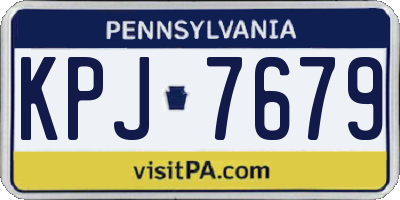 PA license plate KPJ7679