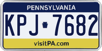 PA license plate KPJ7682