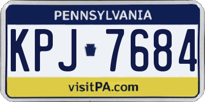 PA license plate KPJ7684