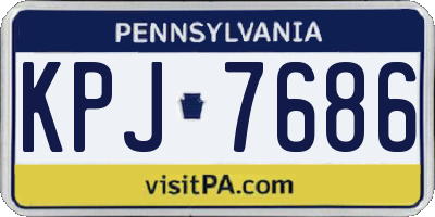 PA license plate KPJ7686