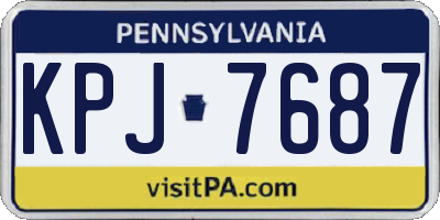 PA license plate KPJ7687