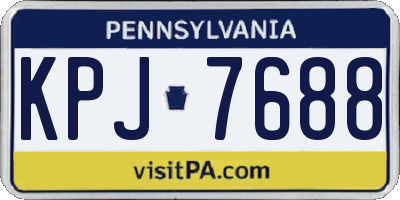 PA license plate KPJ7688