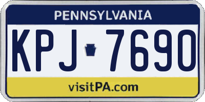PA license plate KPJ7690