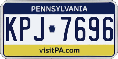 PA license plate KPJ7696