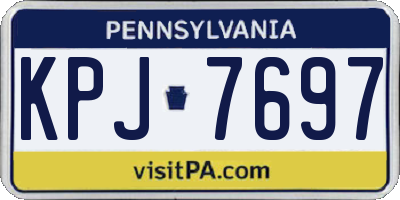 PA license plate KPJ7697