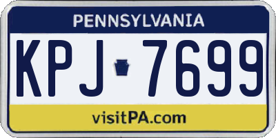 PA license plate KPJ7699