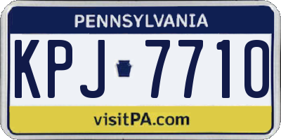 PA license plate KPJ7710