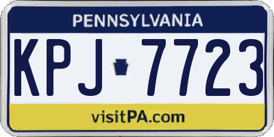 PA license plate KPJ7723