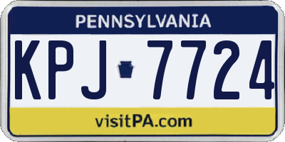 PA license plate KPJ7724