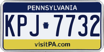 PA license plate KPJ7732