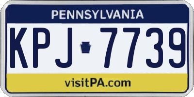 PA license plate KPJ7739