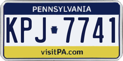 PA license plate KPJ7741