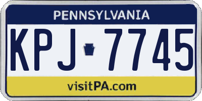 PA license plate KPJ7745