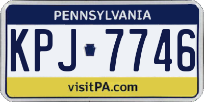 PA license plate KPJ7746
