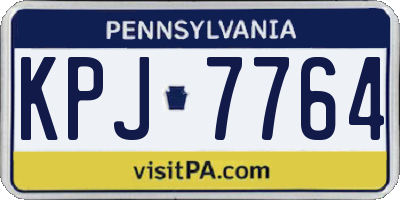 PA license plate KPJ7764