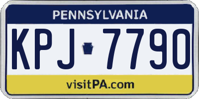 PA license plate KPJ7790