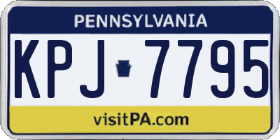 PA license plate KPJ7795