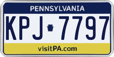 PA license plate KPJ7797
