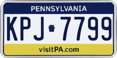 PA license plate KPJ7799