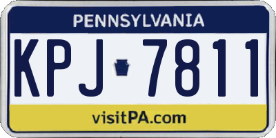 PA license plate KPJ7811