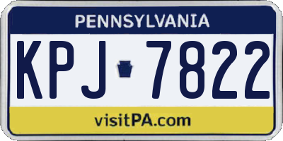 PA license plate KPJ7822