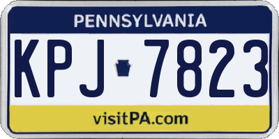 PA license plate KPJ7823