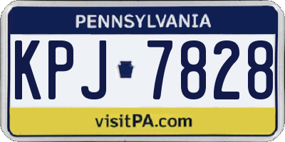 PA license plate KPJ7828
