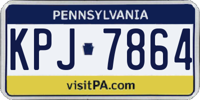 PA license plate KPJ7864
