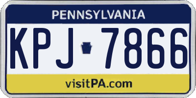 PA license plate KPJ7866
