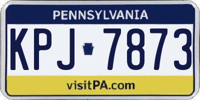PA license plate KPJ7873