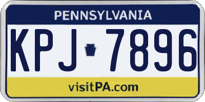 PA license plate KPJ7896