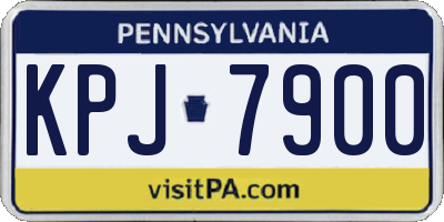 PA license plate KPJ7900