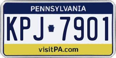 PA license plate KPJ7901