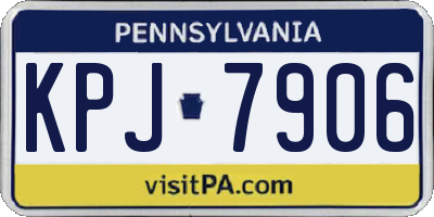 PA license plate KPJ7906