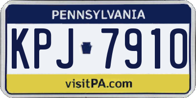 PA license plate KPJ7910