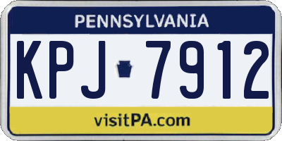 PA license plate KPJ7912