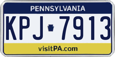 PA license plate KPJ7913