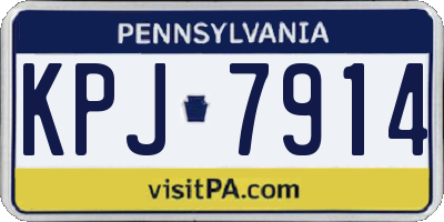 PA license plate KPJ7914