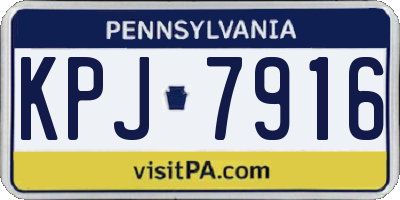 PA license plate KPJ7916