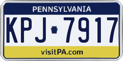 PA license plate KPJ7917