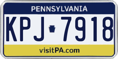 PA license plate KPJ7918